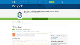 
                            7. Quicker Login | Drupal.org