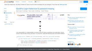 
                            5. QuickFix Login Failed due to password missing - Stack Overflow
