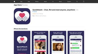 
                            8. QuickMatch - Chat, flirt and meet anyone, anywhere on the App Store