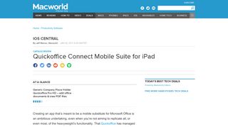 
                            6. Quickoffice Connect Mobile Suite for iPad | Macworld