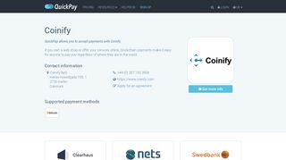 
                            8. QuickPay | Coinify - Accept payments with Coinify and QuickPay