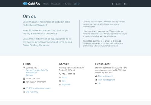 
                            9. QuickPay | Om os