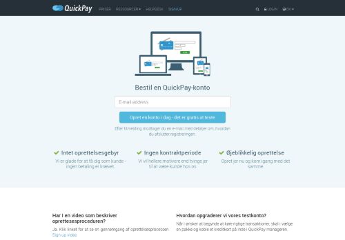 
                            6. QuickPay | Tilmeld