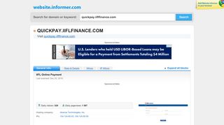 
                            6. quickpay.iiflfinance.com at WI. IIFL Online Payment - Website Informer