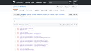 
                            5. Quicksilver/LoginController.cs at master · episerver/Quicksilver · GitHub