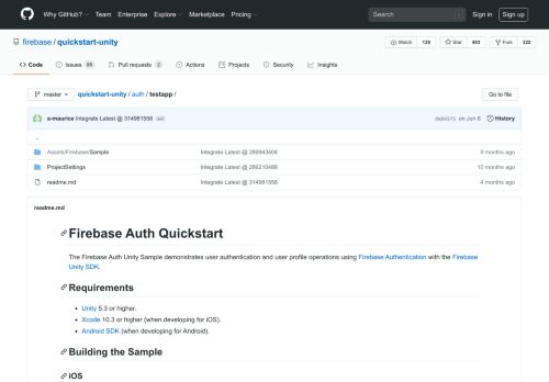 
                            5. quickstart-unity/auth/testapp at master · firebase/quickstart-unity · GitHub