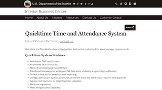 
                            10. Quicktime Time and Attendance System | U.S. Department of the Interior