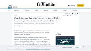 
                            13. Quid des contraventions venues d'Italie ? - Le Monde