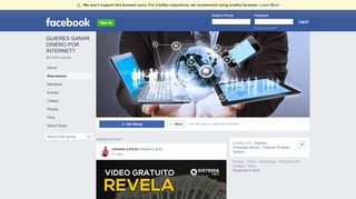 
                            6. QUIERES GANAR DINERO POR INTERNET? Public Group | Facebook