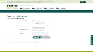 
                            2. Quiero Registrarme - Área del Cliente DKV