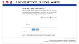 
                            9. QuikPAY(R) UI-Pay Authorized Individual Login