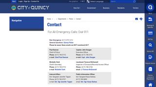 
                            6. Quincy, MA - Police Department Contacts