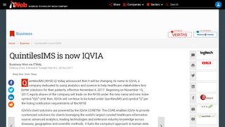 
                            8. QuintilesIMS is now IQVIA | ITWeb