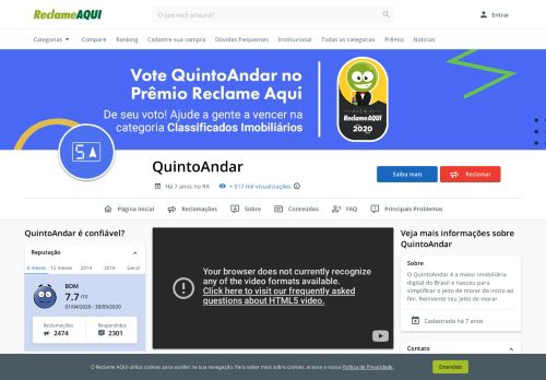 
                            10. QuintoAndar - Reclame Aqui