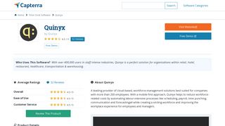 
                            13. Quinyx Reviews and Pricing - 2019 - Capterra
