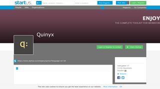
                            9. Quinyx | StartUs