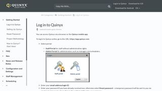 
                            6. Quinyx User Manual and FAQs - Log in to Quinyx