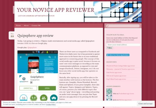 
                            3. Quipsphere app review | Your Novice App Reviewer