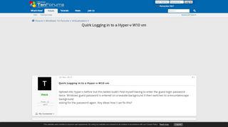 
                            6. Quirk Logging in to a Hyper-v W10 vm - Windows 10 Forums