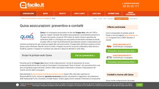 
                            10. Quixa: assicurazioni RC auto e moto on line | Facile.it