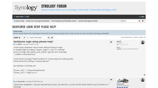 
                            3. QuiXplorer login setup please help! - Synology Forum