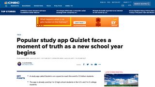 
                            8. Quizlet, a popular study app, faces a moment of truth - CNBC.com
