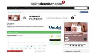 
                            9. Quizlet down? Current outages and problems | Downdetector