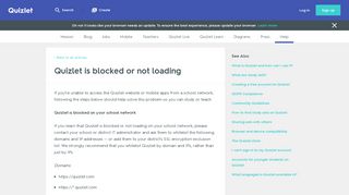 
                            5. Quizlet is blocked or not loading | Quizlet
