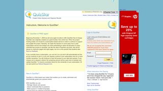 
                            4. QuizStar Instructor Login - QuizStar - 4teachers.org