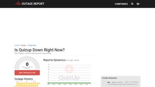 
                            7. Quizup Down? Service Status, Map, Problems History - Outage.Report