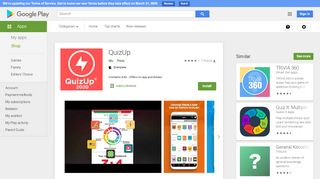 
                            2. QuizUp – „Google Play“ programos