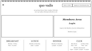 
                            11. Quo Vadis | Members Club Log In