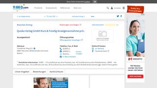
                            7. ▷ Quoka Verlag GmbH Kurz & Fündig Anzeigenannahme priv. | Tel ...