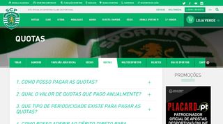
                            4. Quotas | Site oficial do Sporting Clube de Portugal