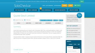 
                            3. Quote Devil Ltd - Irish Company Info and Credit Scores - SoloCheck