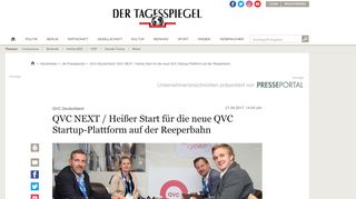 
                            11. QVC Deutschland: QVC NEXT / Heißer Start für die neue QVC Startup ...