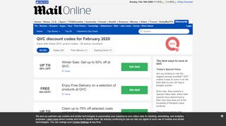 
                            11. QVC discount code - FREE DELIVERY in February - Daily Mail