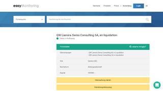 
                            13. QW Lianora Swiss Consulting SA, en liquidation - Kontakt