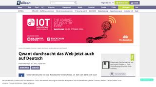 
                            12. Qwant durchsucht das Web jetzt auch auf Deutsch - silicon.de