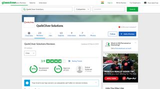 
                            8. QwikCilver Solutions Reviews | Glassdoor.co.in