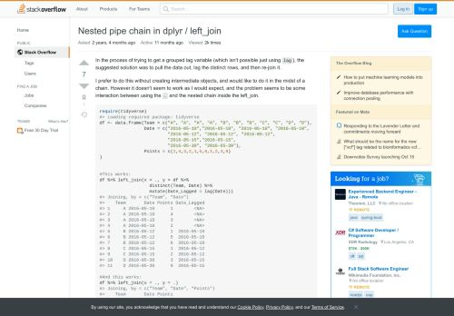 
                            10. r - Nested pipe chain in dplyr / left_join - Stack Overflow