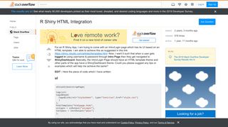 
                            10. R Shiny HTML Integration - Stack Overflow