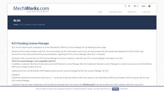 
                            6. R15 Floating License Manager - Mechworks