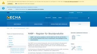 
                            10. R4BP – Register für Biozidprodukte - ECHA