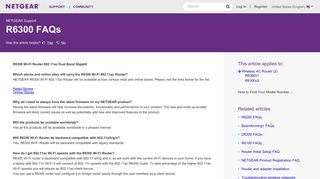 
                            2. R6300 FAQs | Answer | NETGEAR Support - Netgear KB