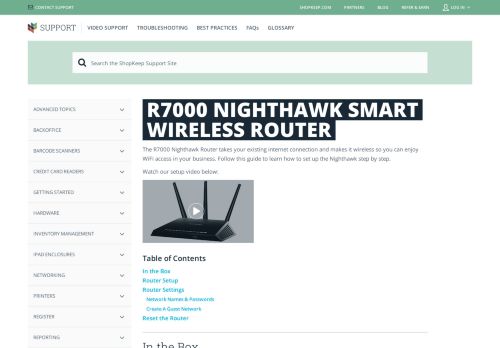 
                            11. R7000 Nighthawk Wireless Router Setup | ShopKeep Support