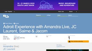
                            12. RA: Adroit Experience with Amandra Live, JC Laurent, Saime & Jacom ...