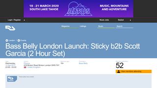 
                            11. RA: Bass Belly London Launch: Sticky b2b Scott Garcia (2 Hour Set) at ...