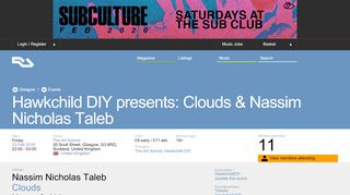 
                            12. RA: Hawkchild DIY presents: Clouds & Nassim Nicholas Taleb at ...