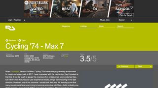 
                            12. RA Reviews: Cycling '74 - Max 7 (Tech) - Resident Advisor